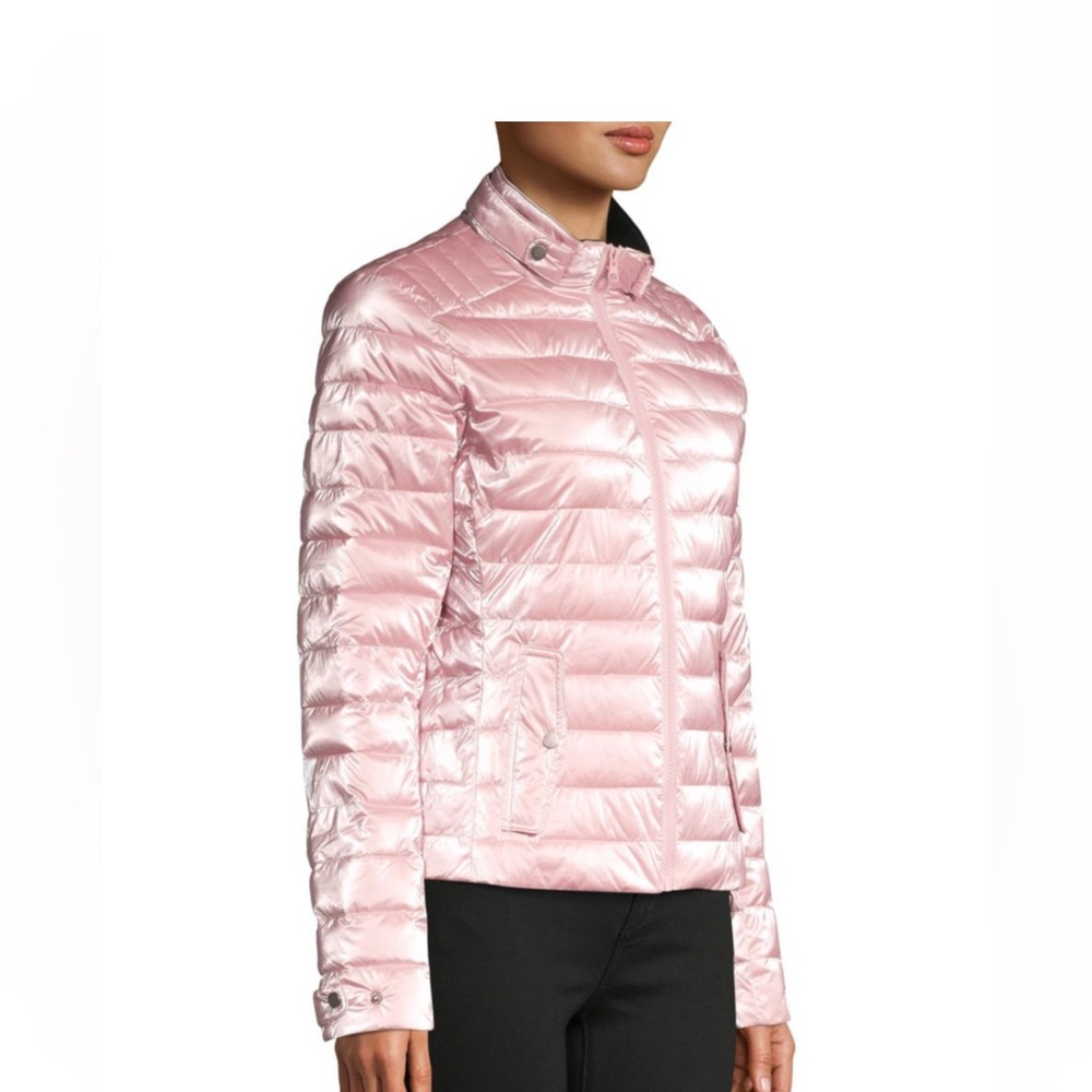 Blanc noir Women Pink metallic puffer Lightweight jacket size XS